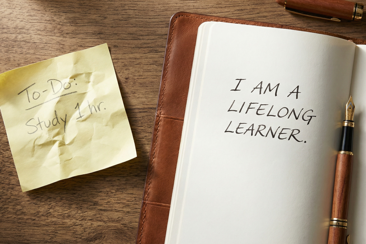 「毎日勉強する」を「学び続ける人だ」に変えるだけ。9割が挫折する「習慣化」を成功させる7つの技術。