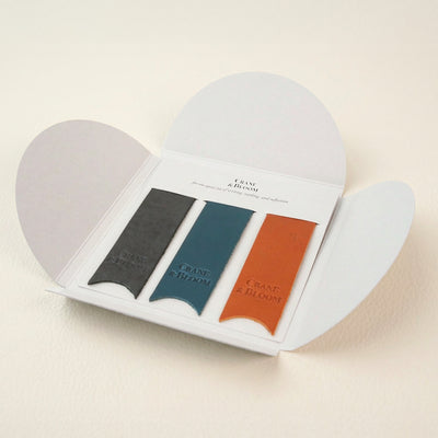 【送料無料】国産本革ブックマーク 3色セット | 次回使える10%オフクーポン付