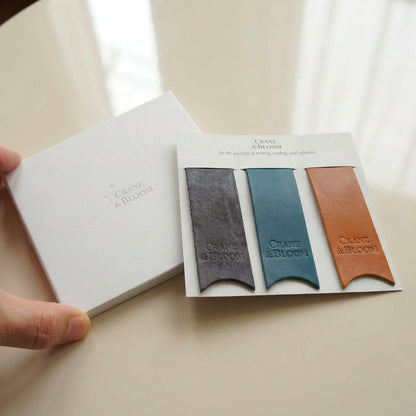 【送料無料】国産本革ブックマーク 3色セット | 次回使える15%オフクーポン付