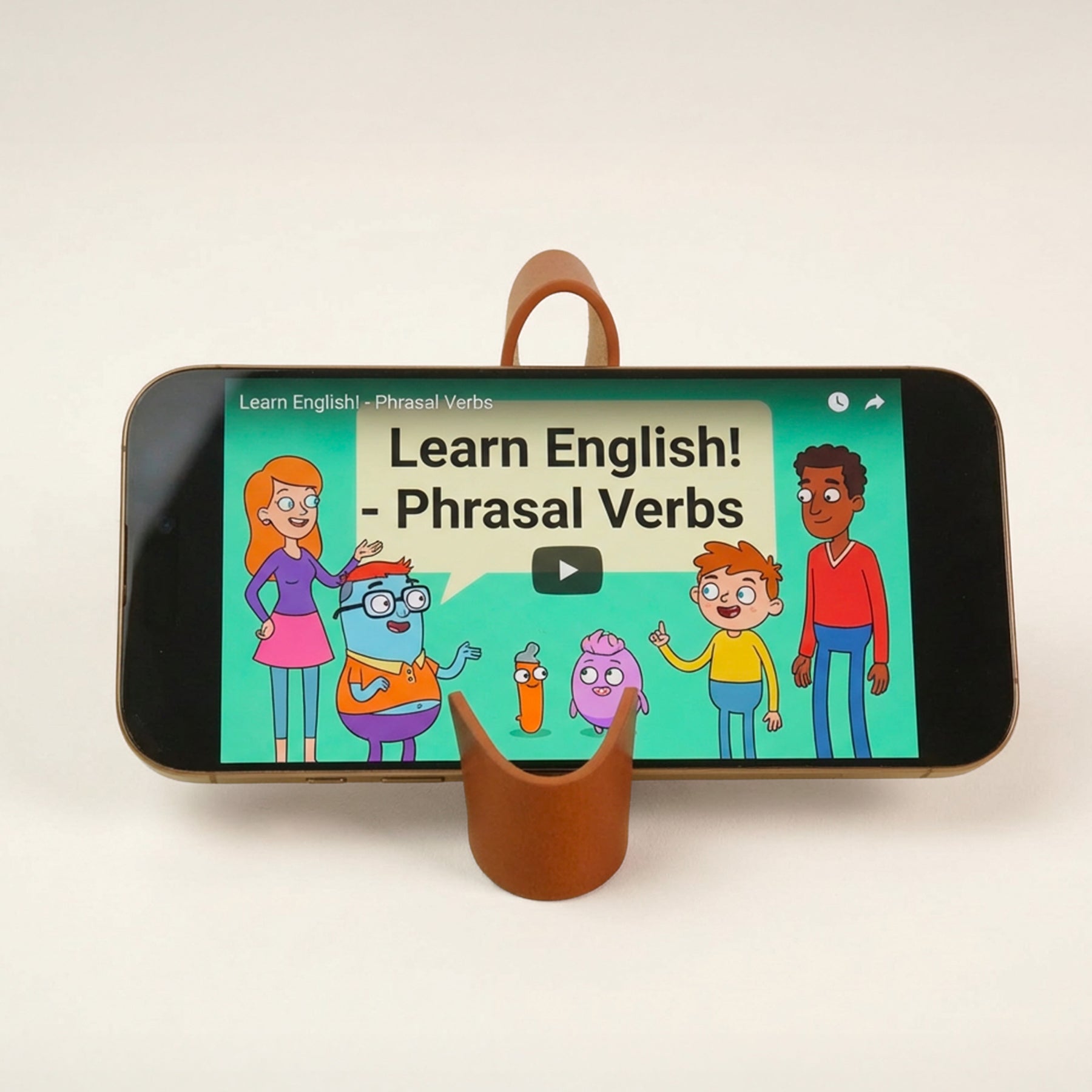 【国産本革】2way レザースマホスタンドキーホルダー "Rest"